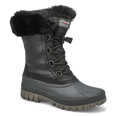 Lds Carson Waterproof Winter Boot - Black