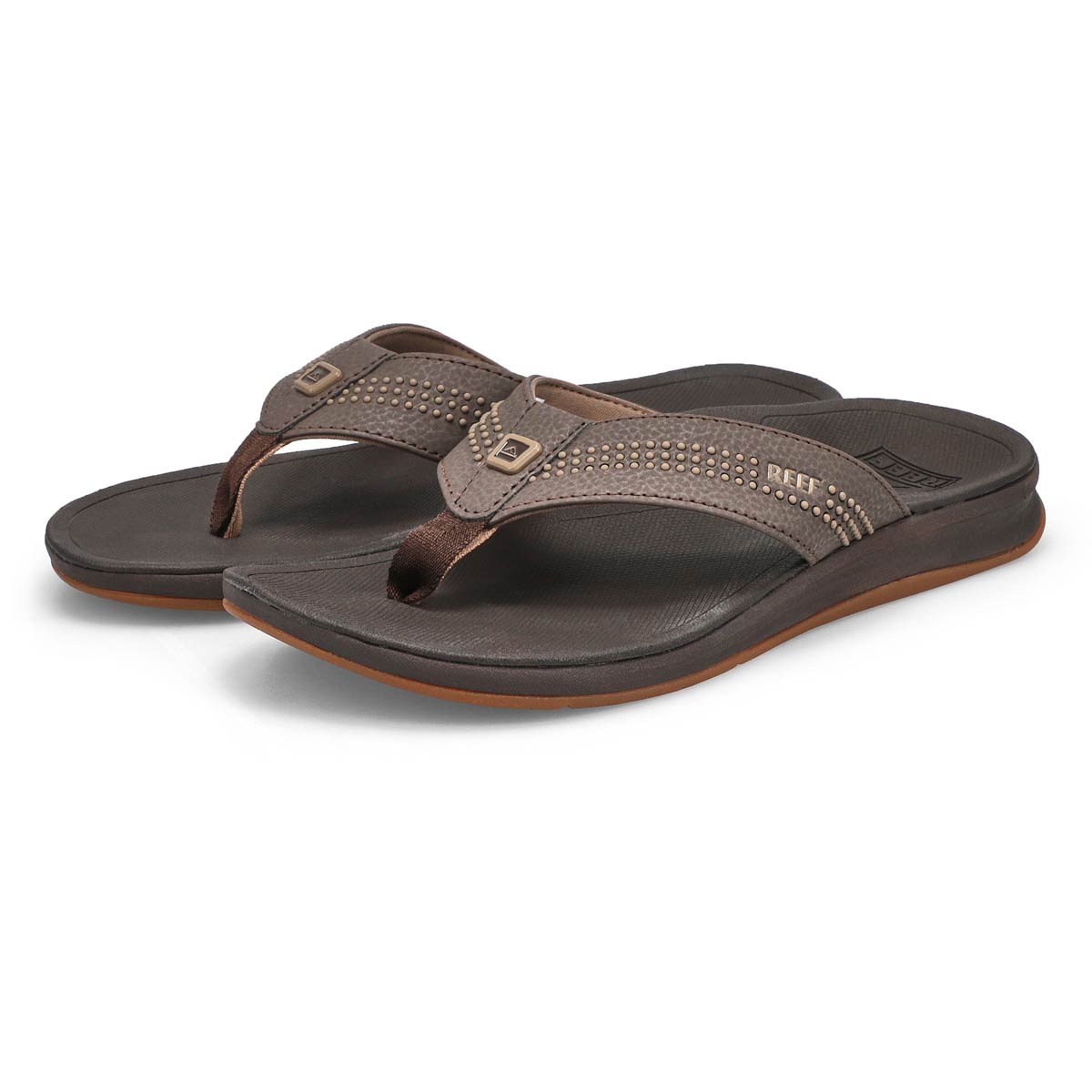 Reef Mens' Reef Ortho-Seas Thong Sandal-Brown | SoftMoc.com