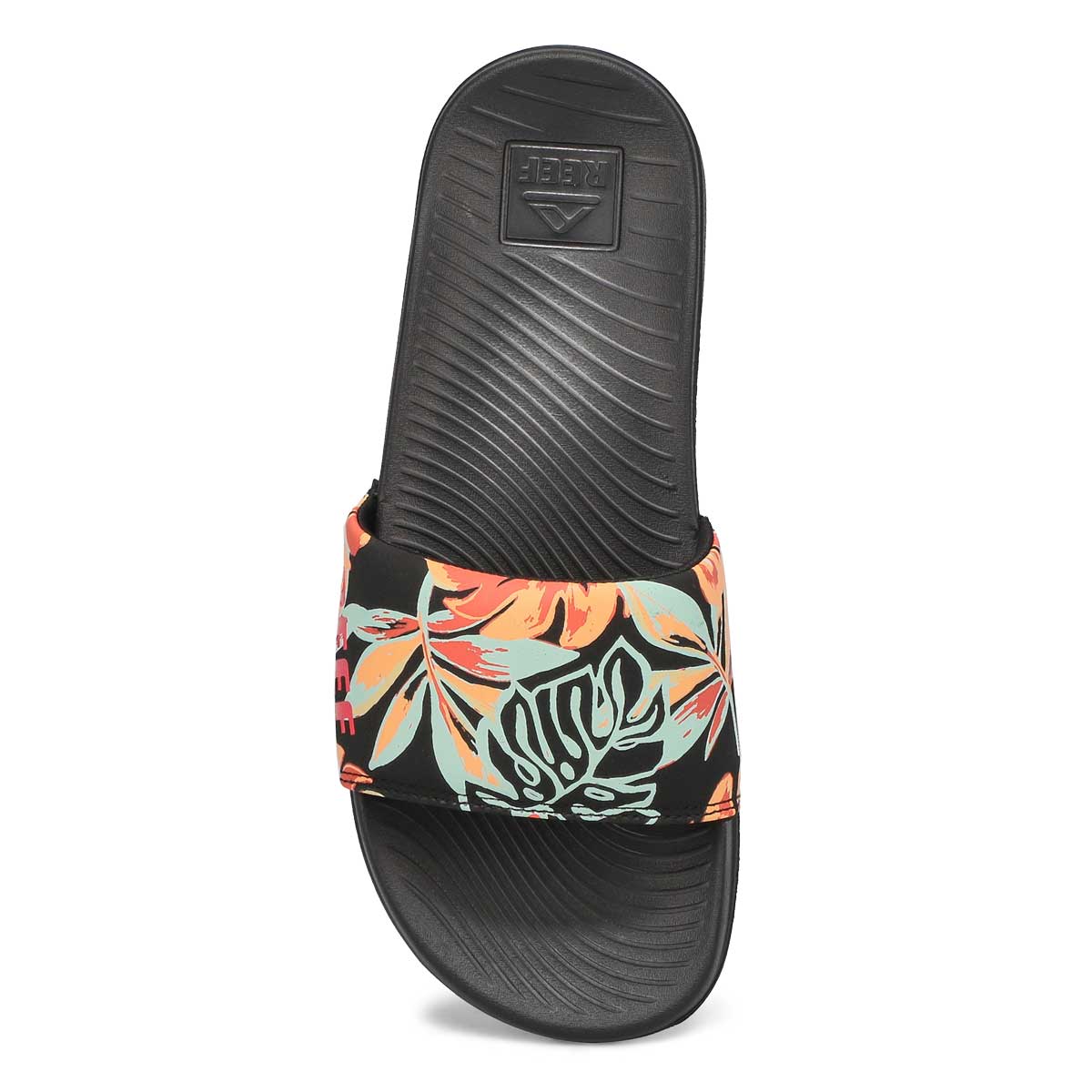 Women's Reef One Slide Sandal - Black Monstera