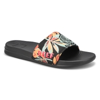 Women's Reef One Slide Sandal - Black Monstera