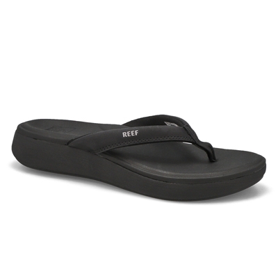 Lds Cushion Cloud Thong Sandal - Black