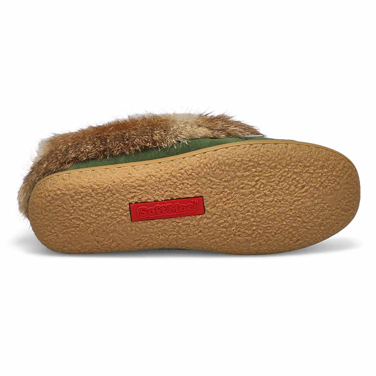 Women's Cute 5 Rabbit Fur SoftMocs - Green