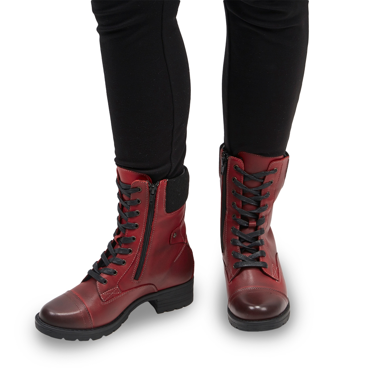 DEEDEE 3 red combat boots | SoftMoc 
