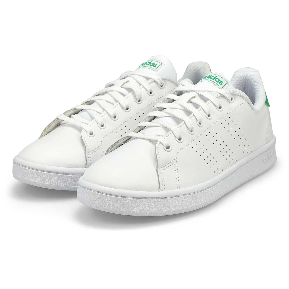 adidas Men's Advantage Sneaker - White/Green | SoftMoc.com