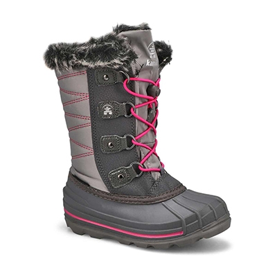 Botte d'hiver imperméable Frostier, gris/rose, filles