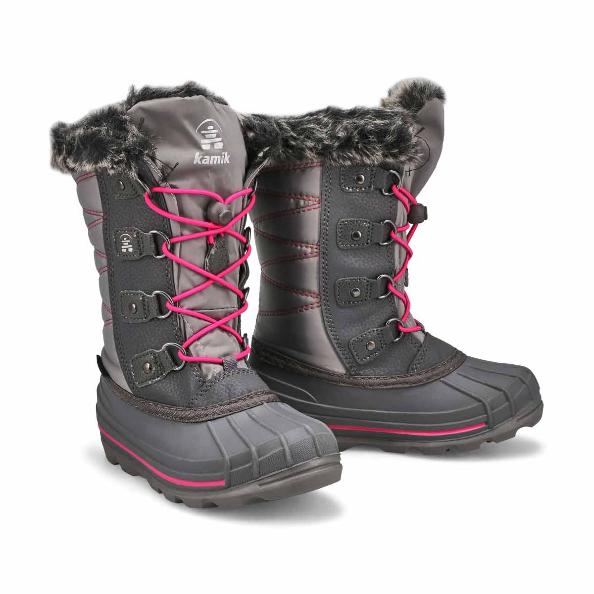 Botte d'hiver imperméable FROSTIER, gris/rose, fil