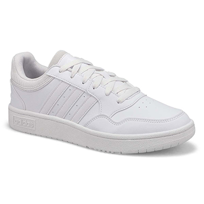 Lds Hoops 3.0 Low Lace Up Sneaker - White/Grey