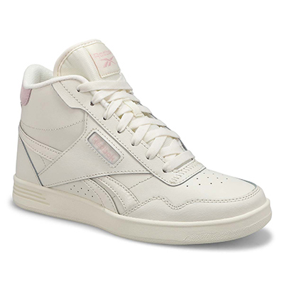 Lds Club High Top Sneaker - Chalk/Pink