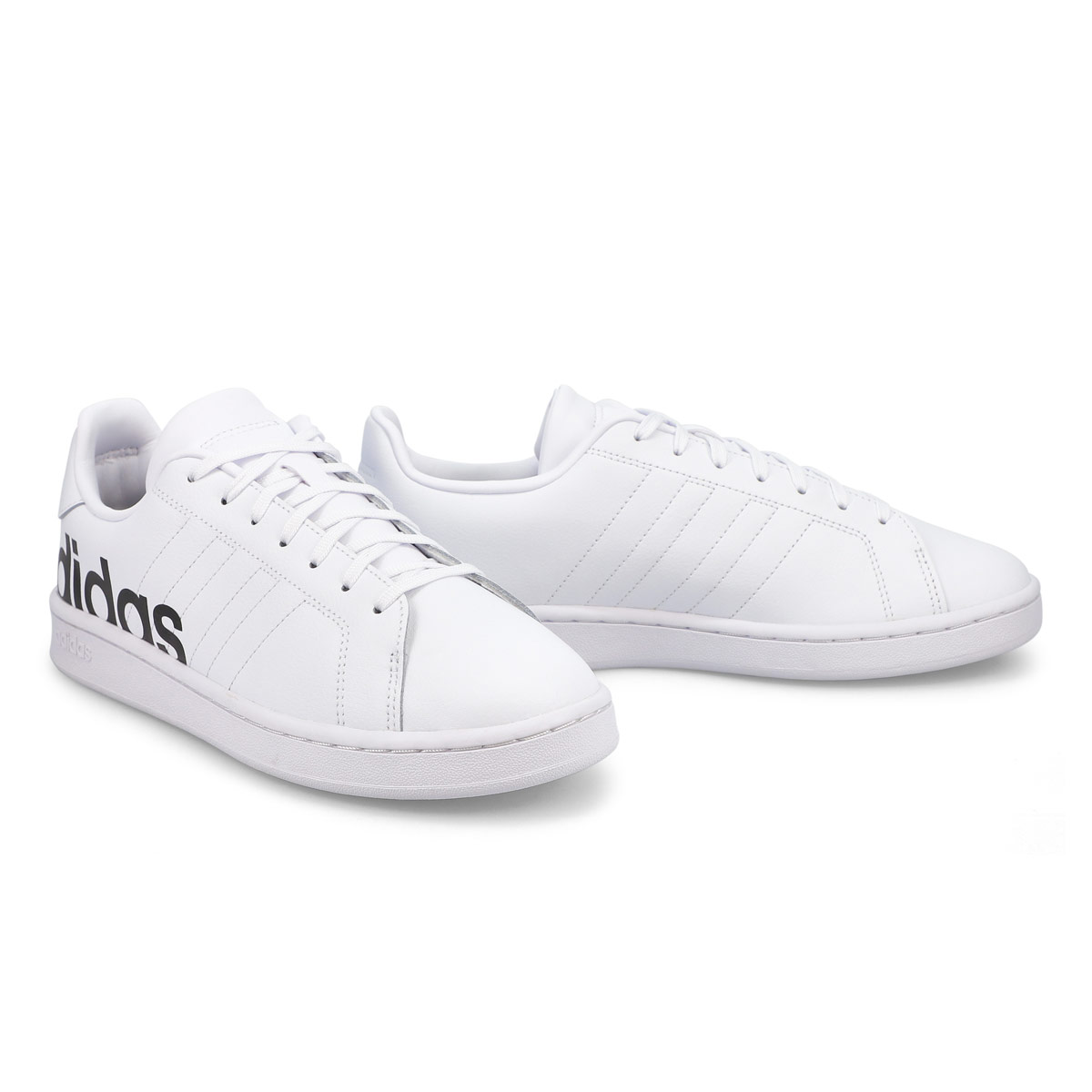 adidas Men's Grand Court Sneakers - White/Bla | SoftMoc.com