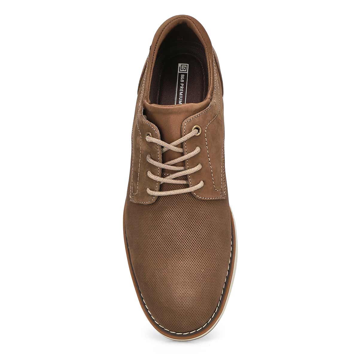 Richelieu décontracté en nubuck HALIFAX, taupe, hommes