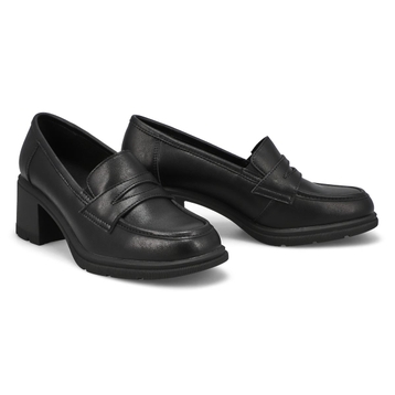 Women's Helena Leather Stacked Heel Penny Loafer -