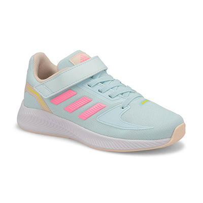 teal and grey pink and white shoe