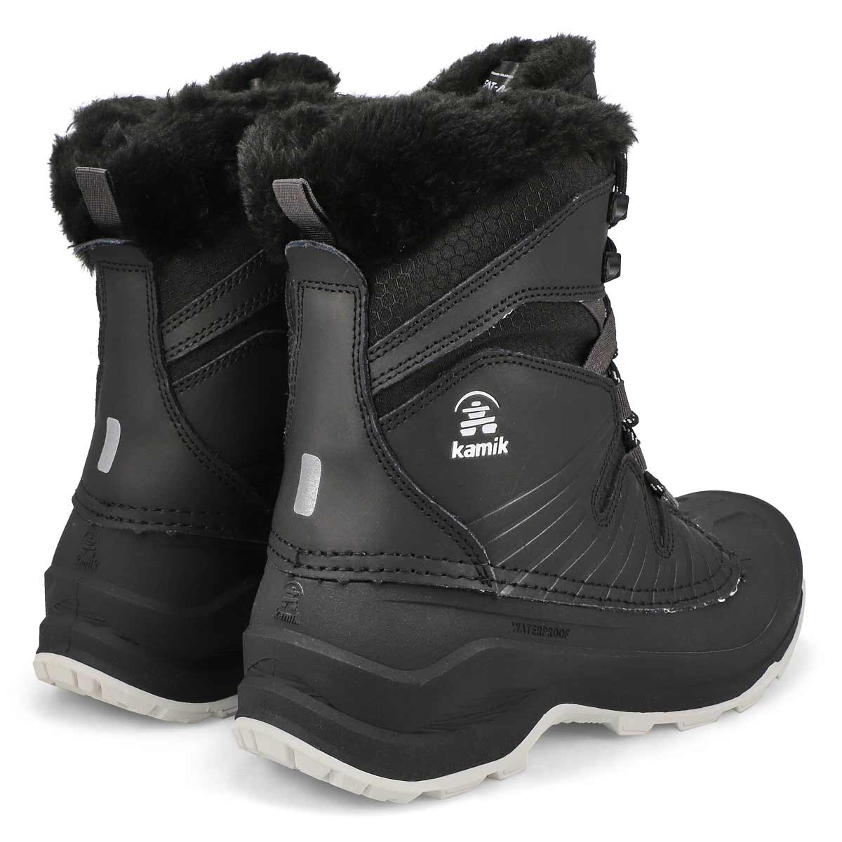 Women's Iceland F Waterproof Winter Boot - Black/White