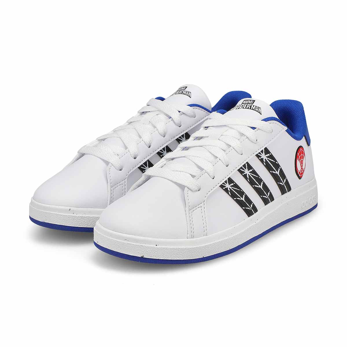 Kids' Grand Court Man K Sneaker - White/Black/Blue