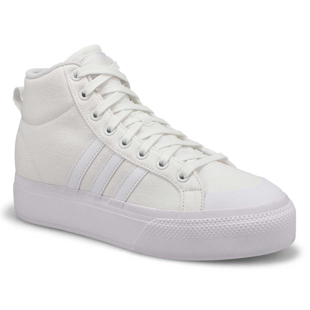 adidas, Shoes, Adidas Womens Bravada Sneakers Shoes Off White Gy542 Mid  Top Lace Up Size 0