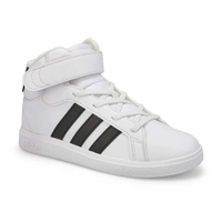 Kids'  Grand Court Mid K Sneaker - White/Black