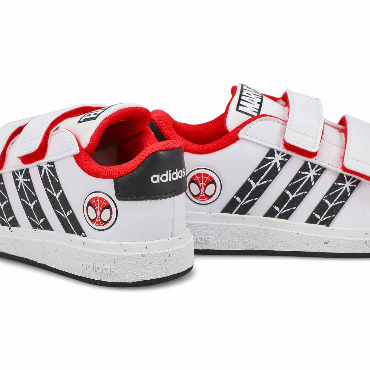 Infants' Grand Court Spiderman Sneaker - White/Black/Red