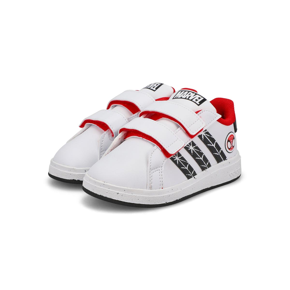 Infants' Grand Court Spiderman Sneaker - White/Black/Red