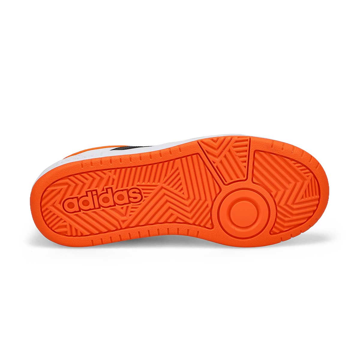 Kds' Hoops 3.0 K Sneaker - White/Black/Orange