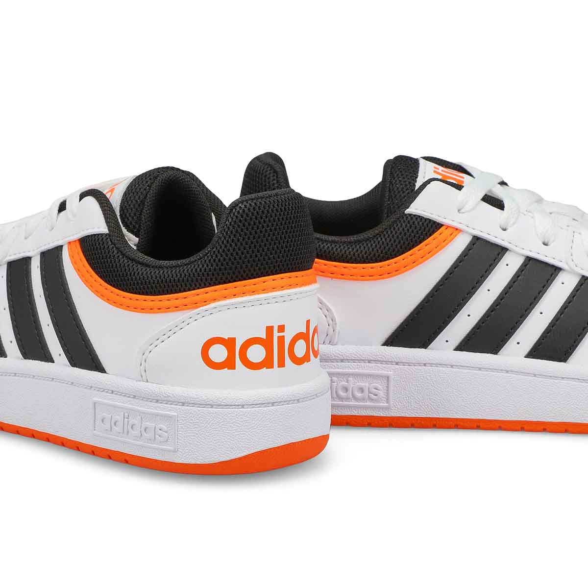 Kds' Hoops 3.0 K Sneaker - White/Black/Orange