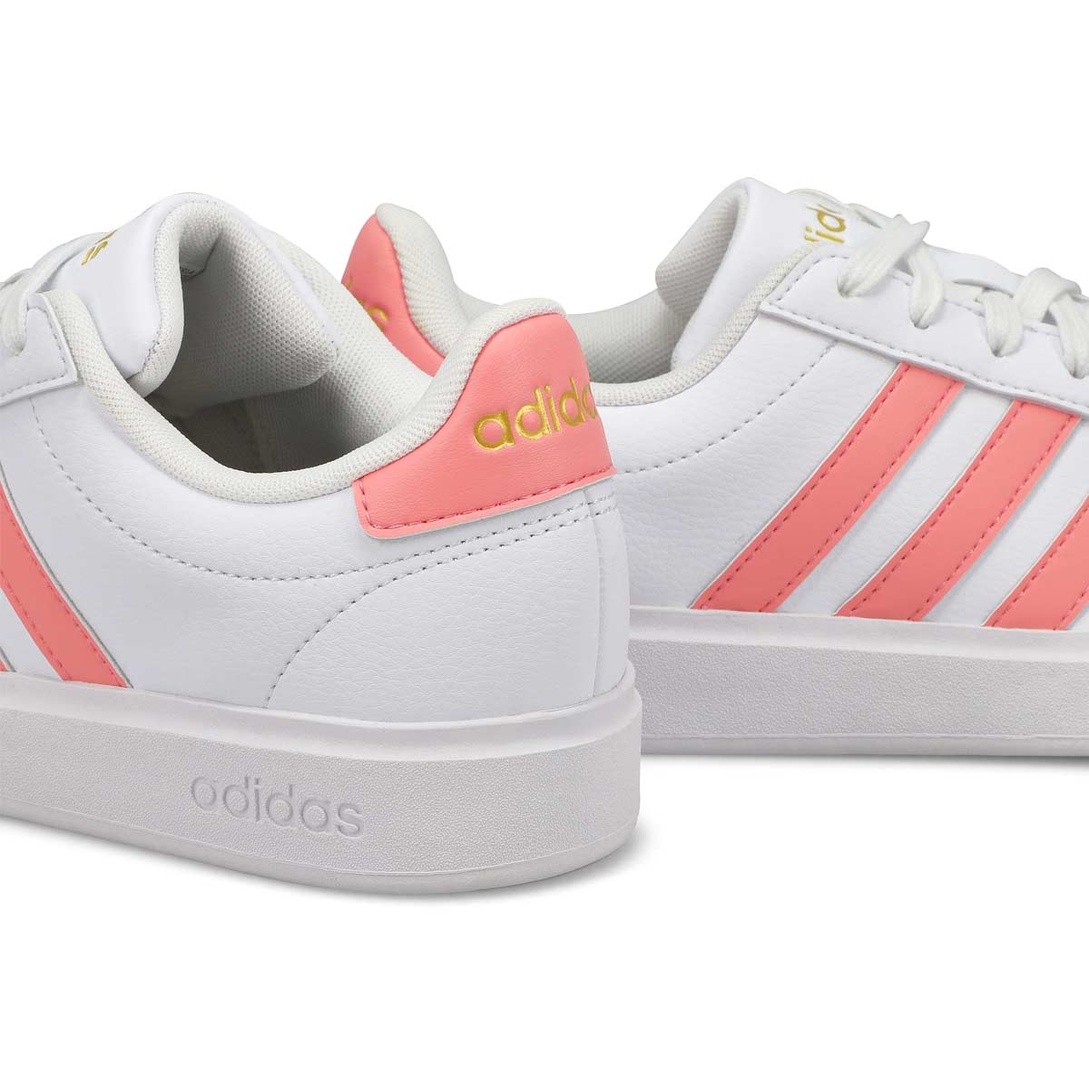 Women's  Grand Court 2.0 Sneaker - White/Semi Pink Spark/Gold Metallic