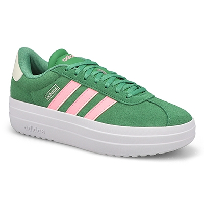 Lds VL Court Bold Lace Up Sneaker - Preloved Green/Pink Spark/Ivory