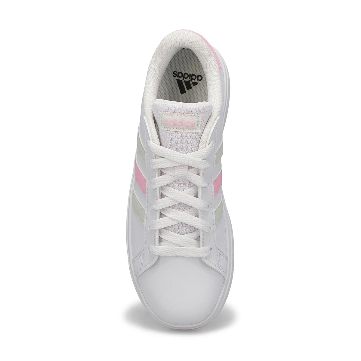 Girls'  Grand Court 2.0 K Sneaker - White/Jade/Pink