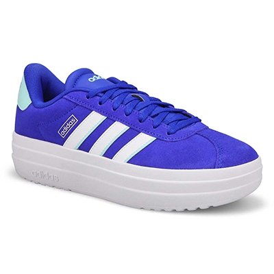 Lds VL Court Bold Lace Up Sneaker - Lucid Blue/White/Semi Flash Aqua