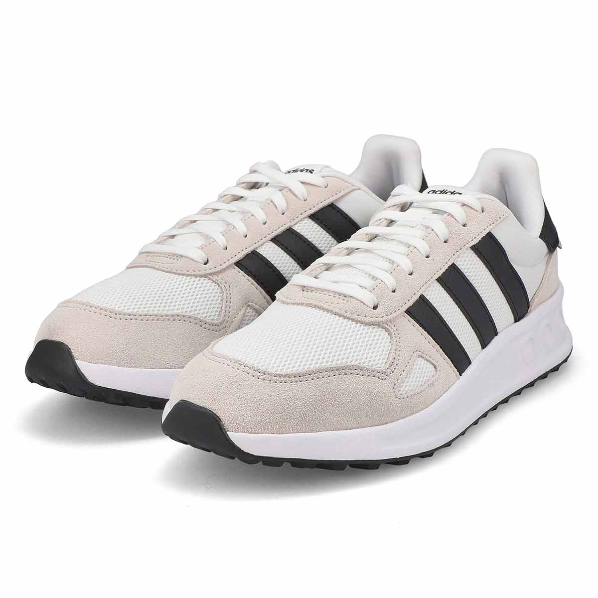 Baskets à lacets RUN 84, blanc/noir/blanc cristal, hommes