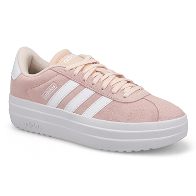 Lds VL Court Bold Lace Up Sneaker - Wonder Quartz/White/White