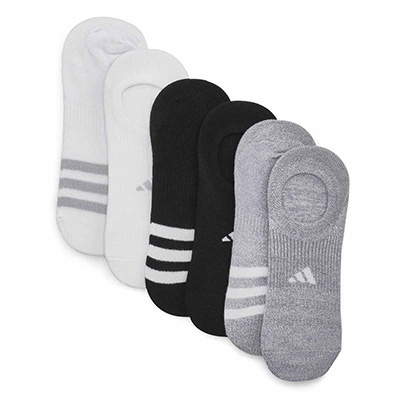 Socquettes invisibles Superlite 3.0, blanc/noir/gris, femmes - 6 paires