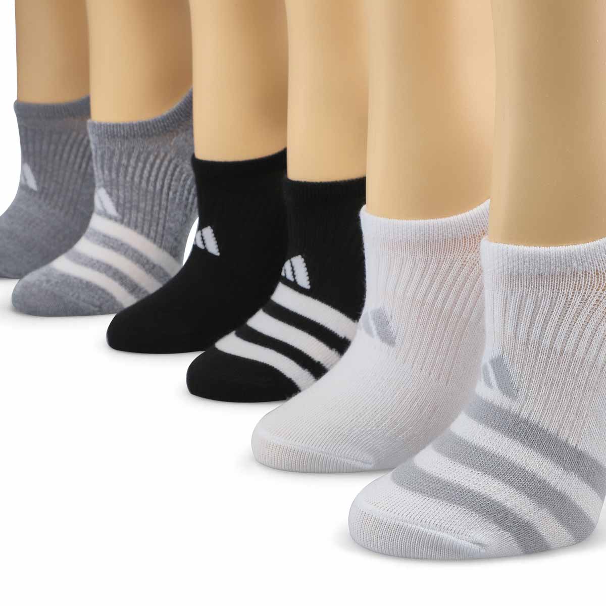 Women's Superlite 3.0 Sock Super No Show 6-Pack - White/Black/Grey