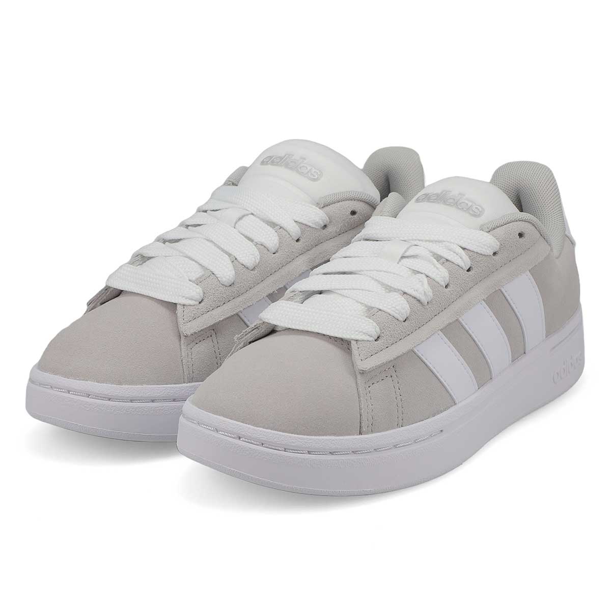 Women's  Grand Court Alpha 00s Lace Up Sneaker - GreyTwo/White/Silver Metallic