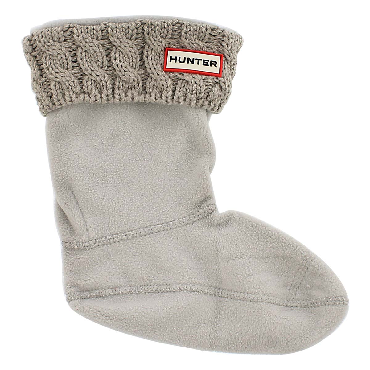 Hunter Kids 6 Stitch Cable Boot Sock Grey SoftMoc