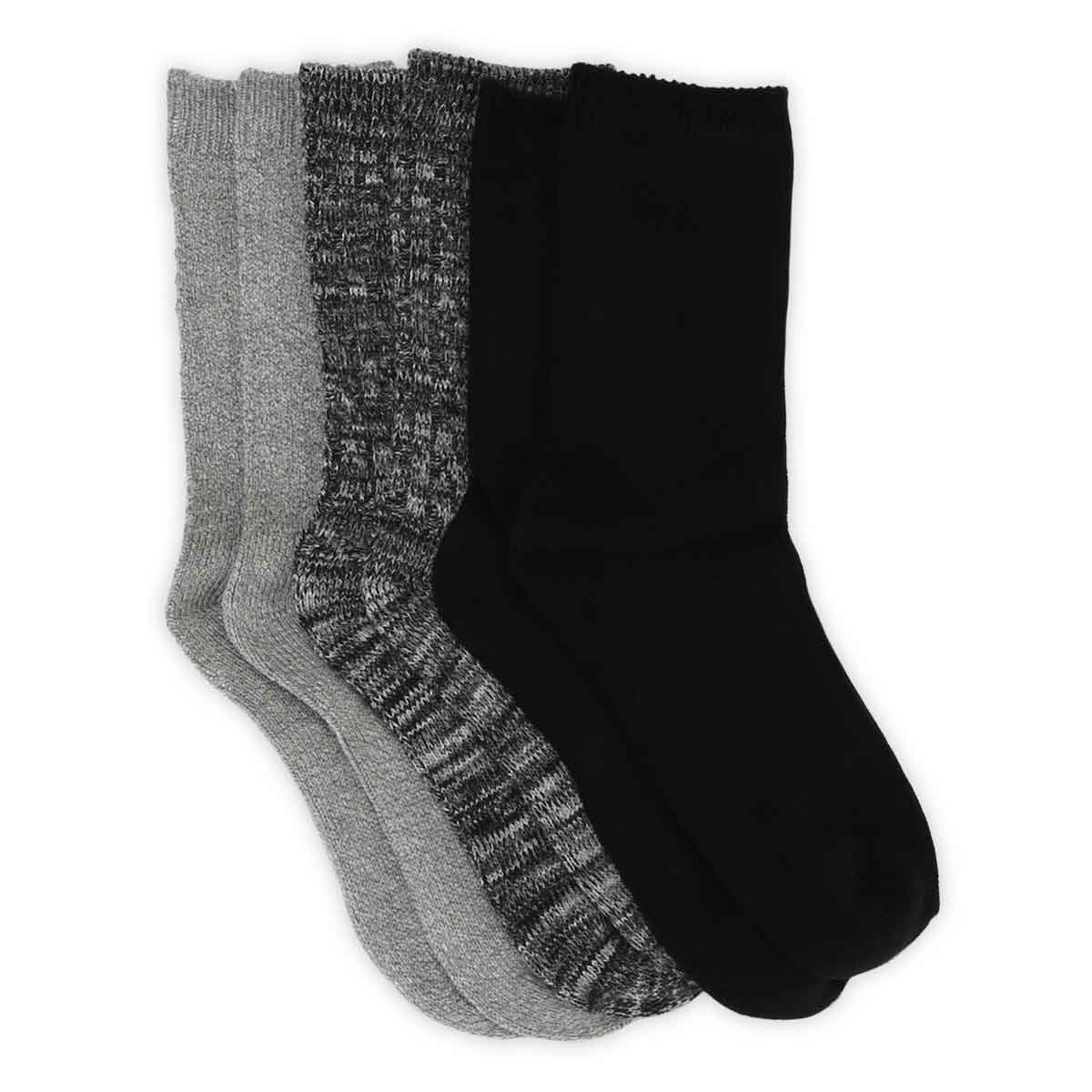 K Bell Women's Cable Knit Multi Crew Sock 3 P | SoftMoc.com