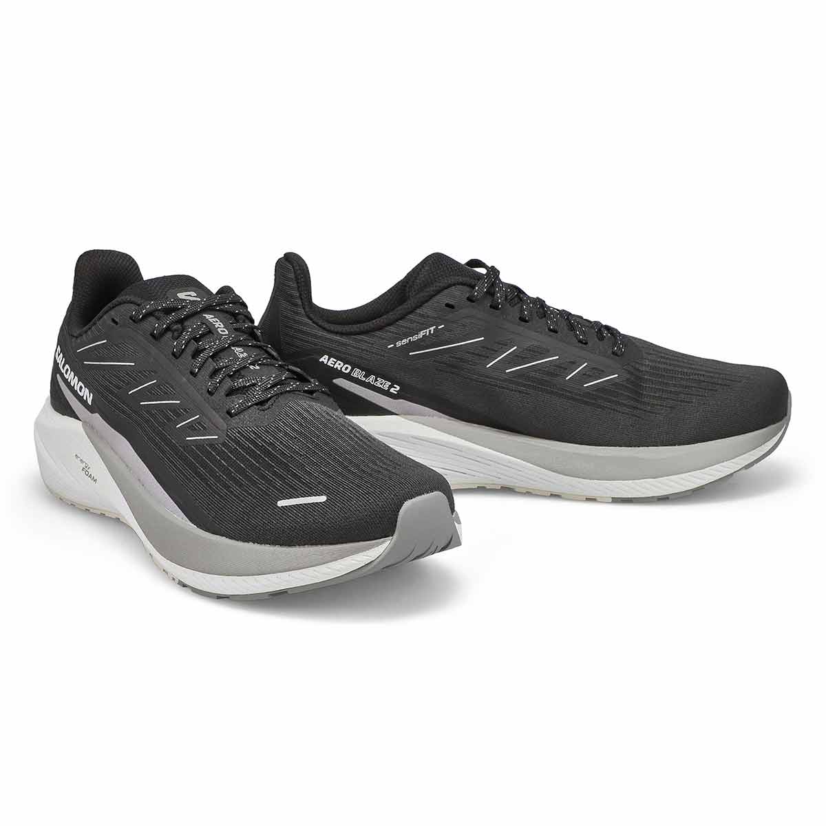 Mens Aero Blaze 2 Energy Foam Performance Sneaker - Black/Shark Gray