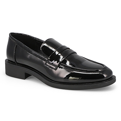 Lds Lara Tailored Penny Loafer - Black Patent