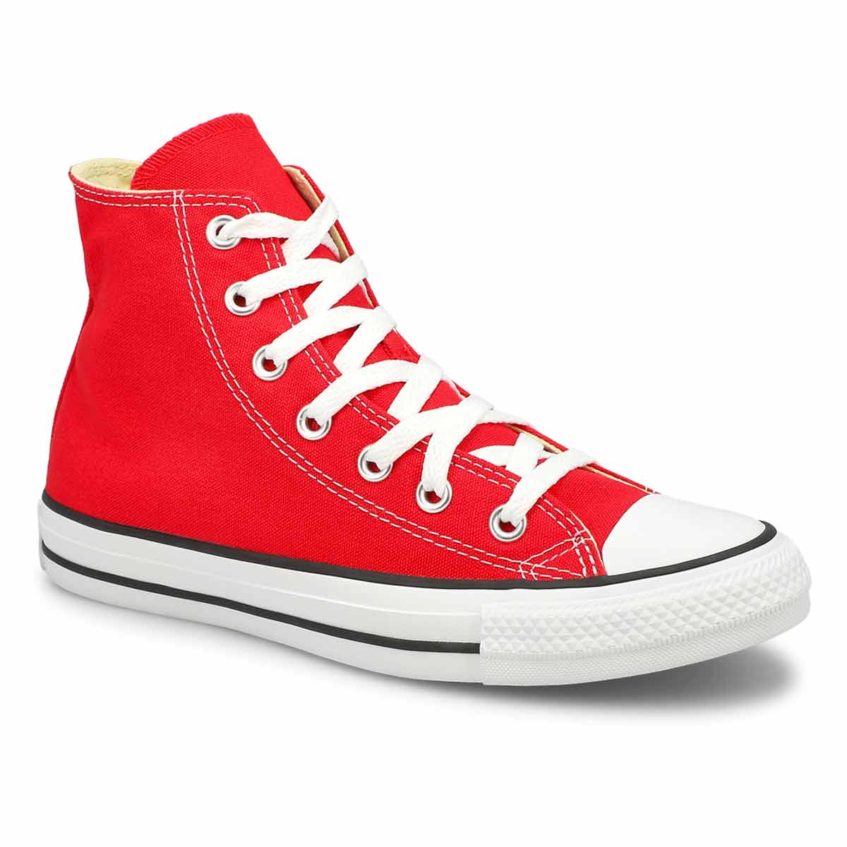 red converse high tops size 5