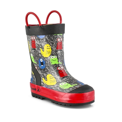 Bys Monsters Rain Boot - Black