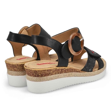 Women's Nadine 93 Vegan Wedge Sandal - Black/Multi