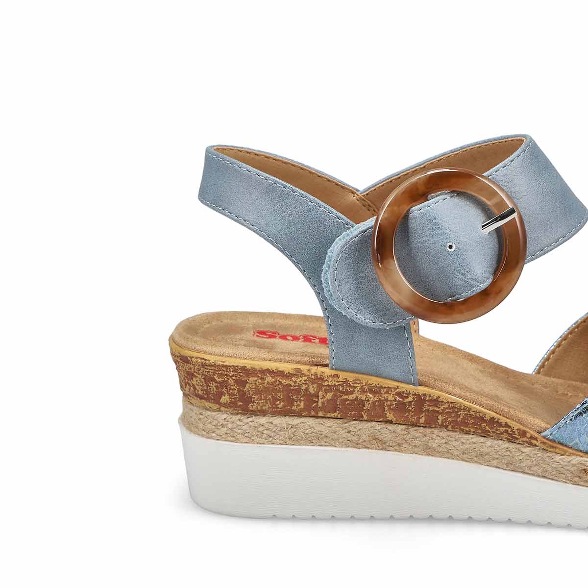 Women's  Nadine 93 Vegan Wedge Sandal - Sky Blue/Multi