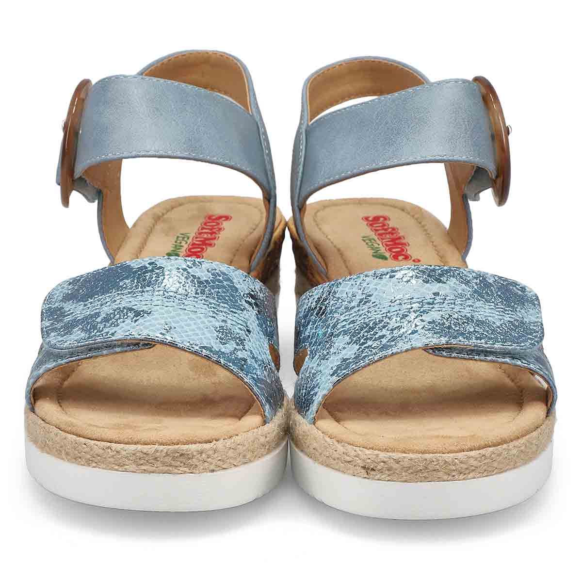 Women's  Nadine 93 Vegan Wedge Sandal - Sky Blue/Multi