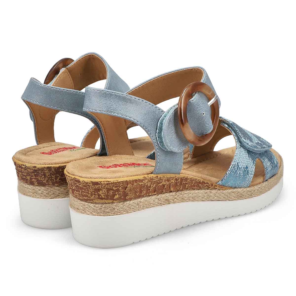 Women's  Nadine 93 Vegan Wedge Sandal - Sky Blue/Multi