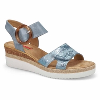 Women's  Nadine 93 Vegan Wedge Sandal - Sky Blue/Multi