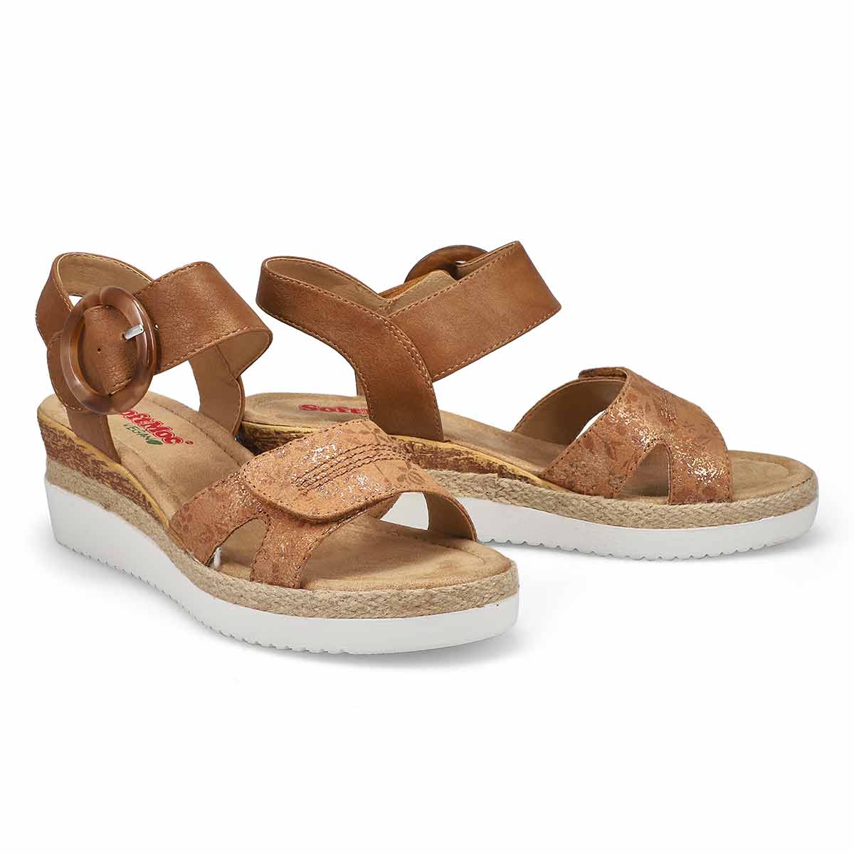 Women's  Nadine 93 Vegan Wedge Sandal - Tan/Multi