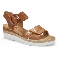 Women's  Nadine 93 Vegan Wedge Sandal - Tan/Multi