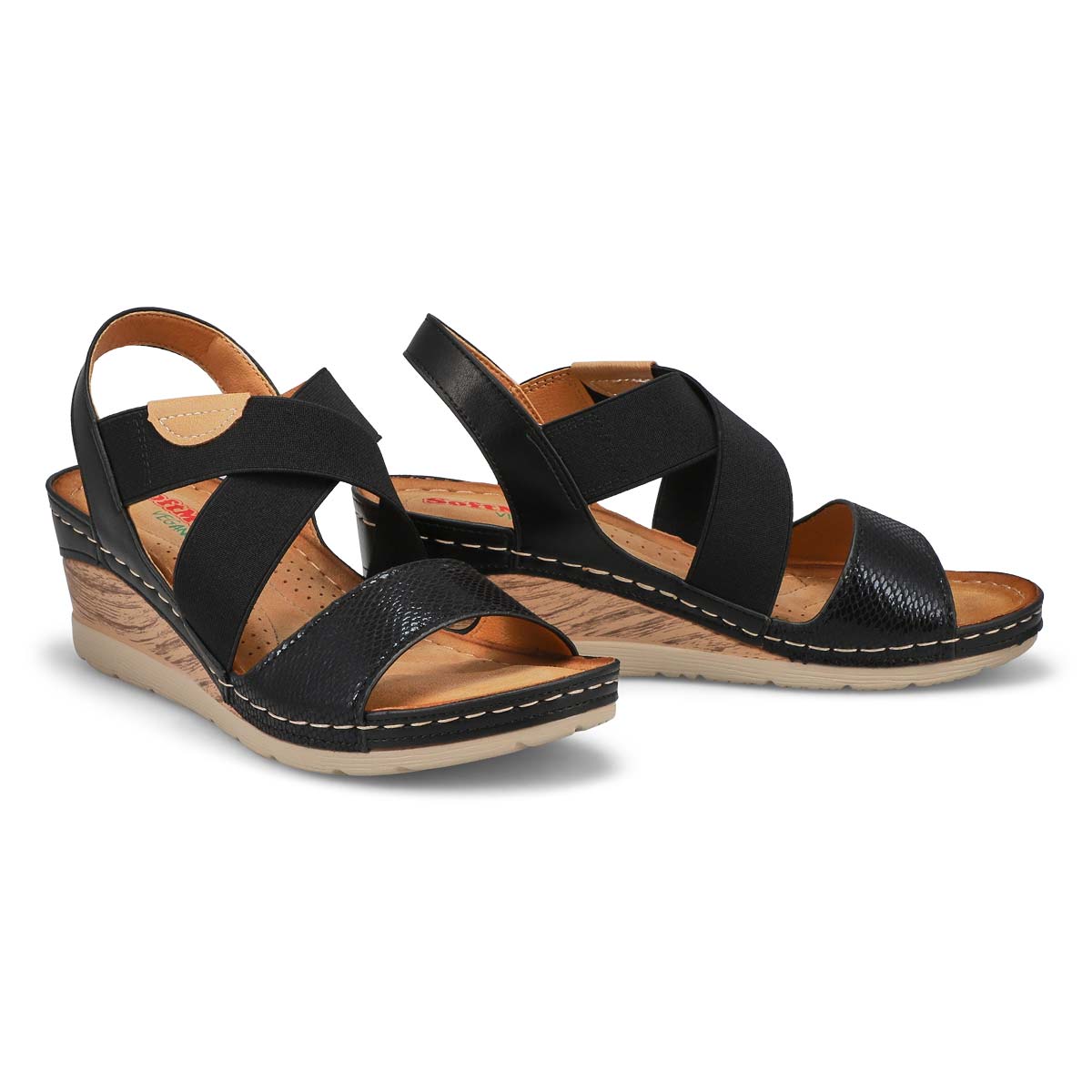 Women's Nina 91 Vegan Wedge Sandal - Black