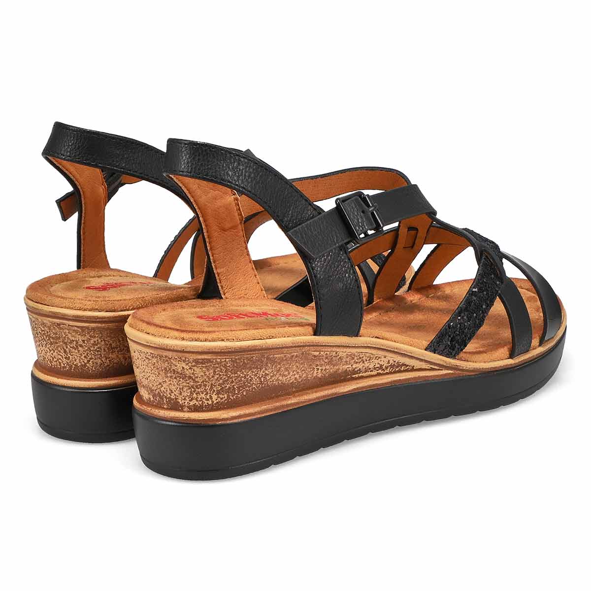 Women's  Nora 93 Vegan Wedge Sandal - Black Multi