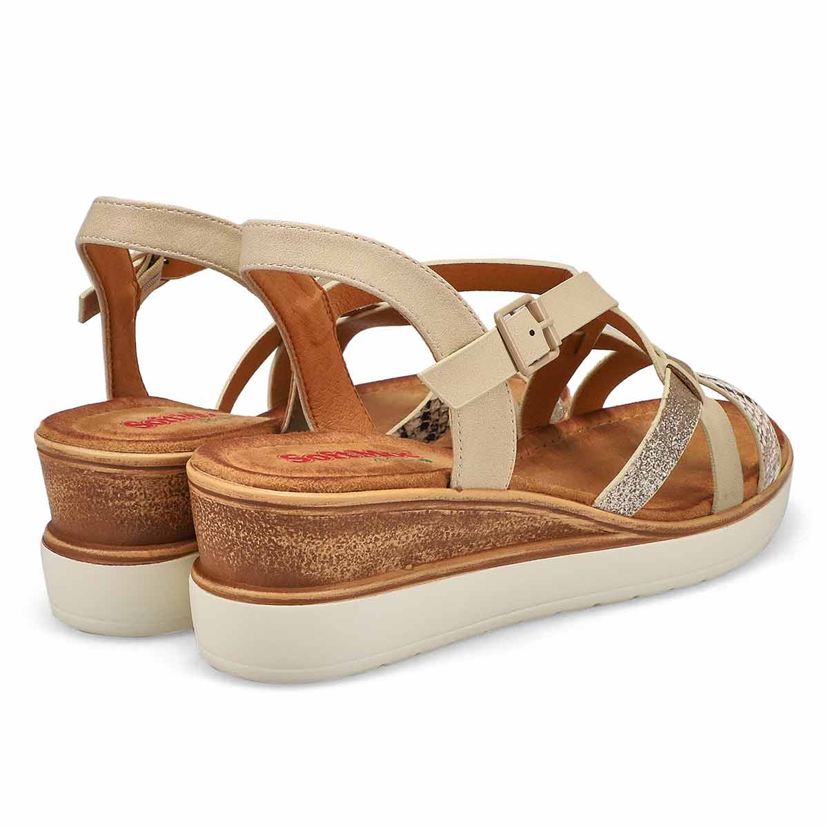 Women's s Nora 93 Vegan Wedge Sandal - White Multi