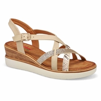 Women's s Nora 93 Vegan Wedge Sandal - White Multi